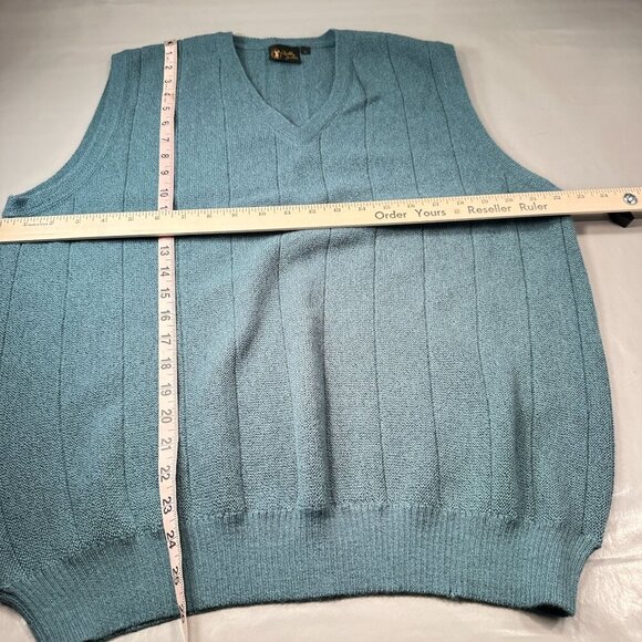 Bobby Jones V Neck Sweater Vest Golf Mens Baby Alpaca Preppy Pullover Blue - Picture 10 of 13
